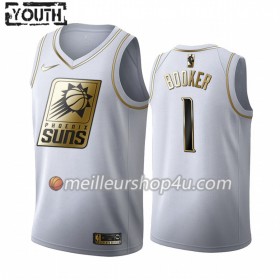 Maillot Basket Enfant Phoenix Suns Devin Booker 1 2019-20 Nike Blanc Golden Edition Swingman